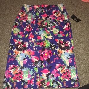 Nicole Miller Scuba Floral Skirt NWT!!